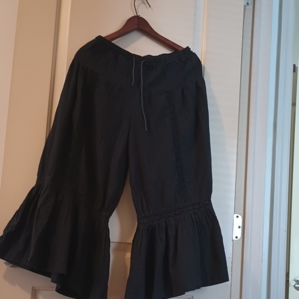 Divided Black Wide Leg Pants